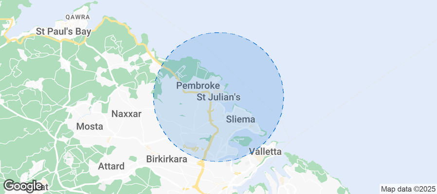 St. Julian's Airbnb map